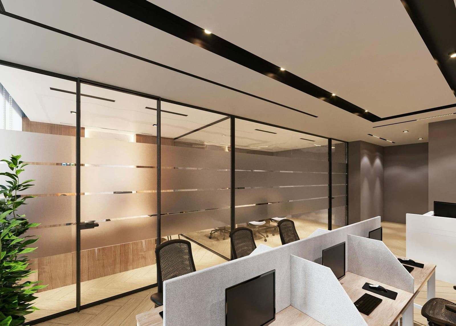 Clean, modern office interior maintained by S&E ALB Cleaning Service